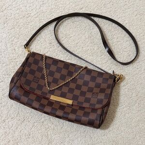 Louis Vuitton Authentic Damier Ebene Canvas Favorite MM Bag Preloved